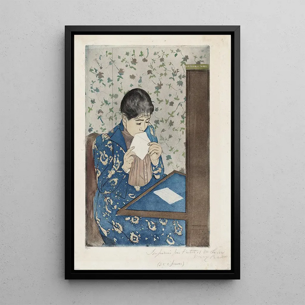 The Letter - Mary Cassatt — framed artwork on a wall