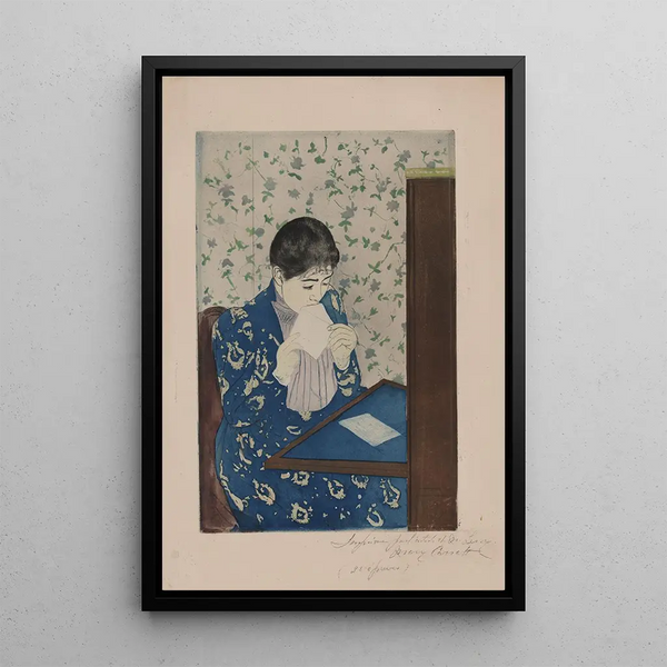The Letter - Mary Cassatt — framed artwork on a wall