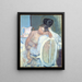 Woman sitting with a child in her arms - Mary Cassatt — framed artwork on a wall
