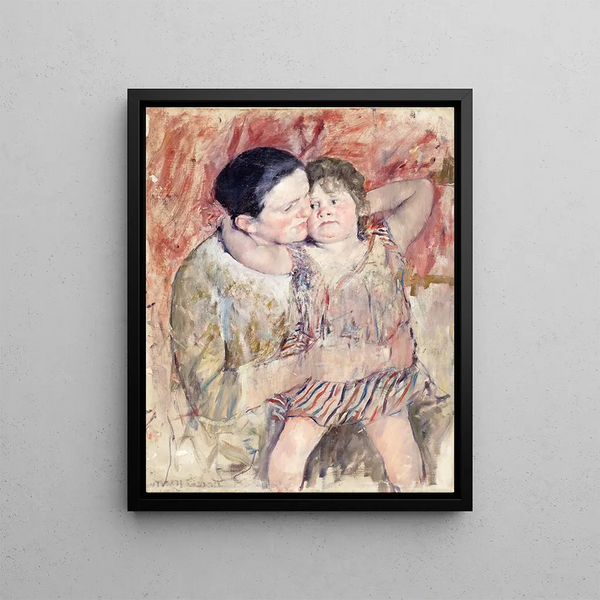 Woman and Child - Mary Cassatt — framed artwork on a wall