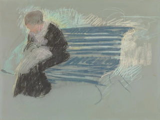 Woman on a Bench - Mary Cassatt — artwork view