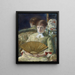 Woman with a Fan - Mary Cassatt — framed artwork on a wall