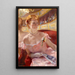 Woman with a Pearl Necklace in a Box - Mary Cassatt — framed artwork on a wall