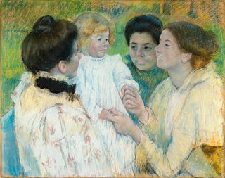 Women admiring a child - Mary Cassatt — artwork view