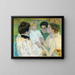 Women admiring a child - Mary Cassatt — framed artwork on a wall