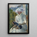 Young Girl at a Window - Mary Cassatt — framed artwork on a wall