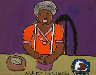 Woman preparing dinner - Mary Frances Gathings — artwork view
