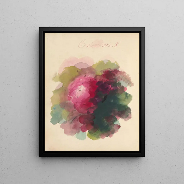 Crimson Painting - Mary Gartside — framed artwork on a wall