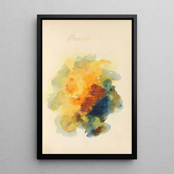 Orange Painting - Mary Gartside — framed artwork on a wall