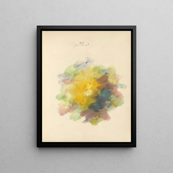 Yellow Painting - Mary Gartside — framed artwork on a wall