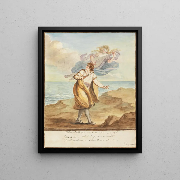 Ferdinand and Ariel - Mary Hoare — framed artwork on a wall