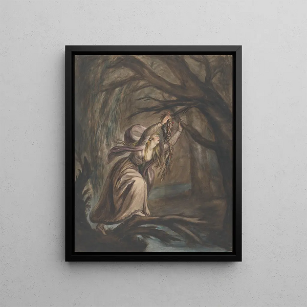 La mort d'Ophélie - Mary Hoare — framed artwork on a wall