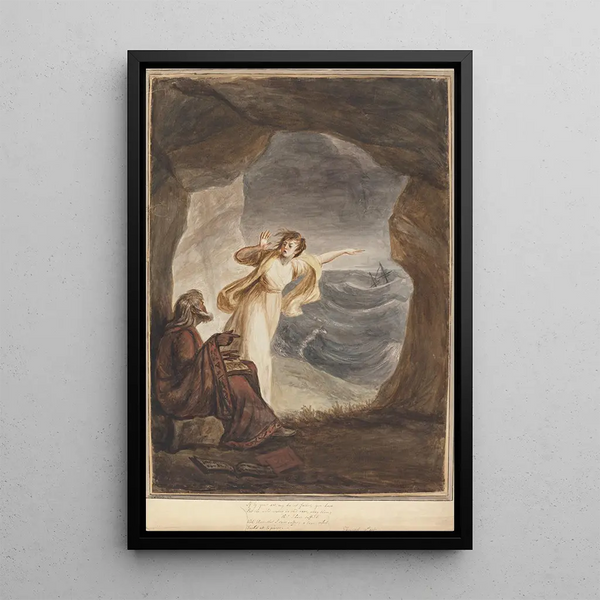 Prospero et Miranda - Mary Hoare — framed artwork on a wall