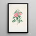 Rosa carolina - Mary Lawrance — framed artwork on a wall