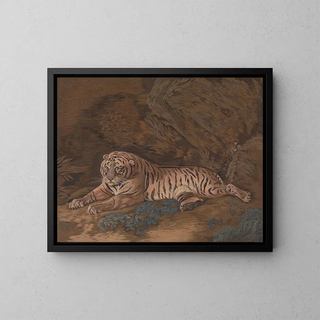 Tiger - Mary Linwood — framed artwork on a wall