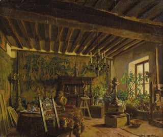 Frédéric MacMonnies in his studio - Mary Macmonnies Low — artwork view