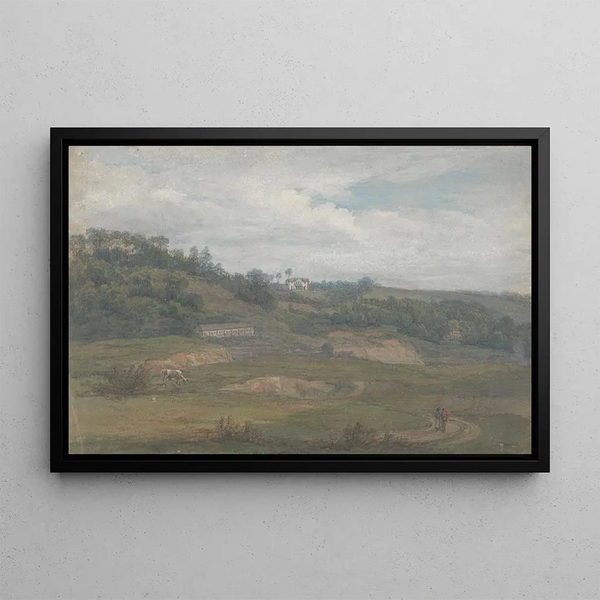 Distant View of Upnor Lodge - Mary Smirke — framed artwork on a wall