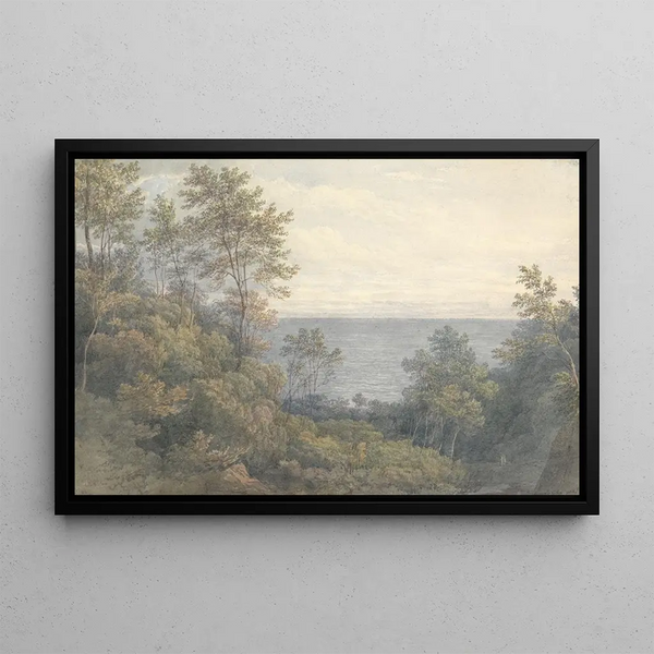 View from Fairlight near Hastings - Mary Smirke — framed artwork on a wall