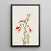California Fuchsia Painting Zauschneria californica - Mary Vaux Walcott — framed artwork on a wall