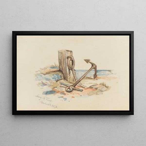 Mooring and anchor - Mary Vaux Walcott — framed artwork on a wall