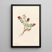 Mountain Airelle Painting Vaccinium vitis-idaea minus - Mary Vaux Walcott — framed artwork on a wall