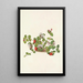 Mitchella rampante Mdtchella repens - Mary Vaux Walcott — framed artwork on a wall