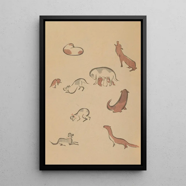 Choju ryakugashiki Pl04 - Masayoshi Kitao — framed artwork on a wall
