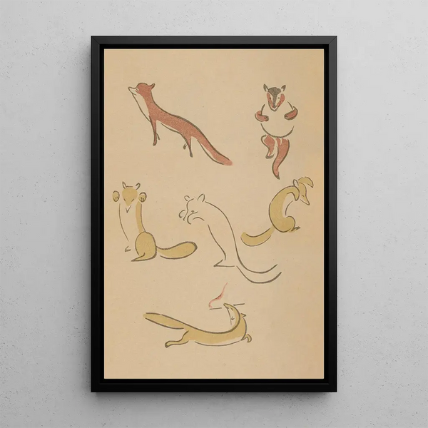 Choju ryakugashiki Pl06 - Masayoshi Kitao — framed artwork on a wall