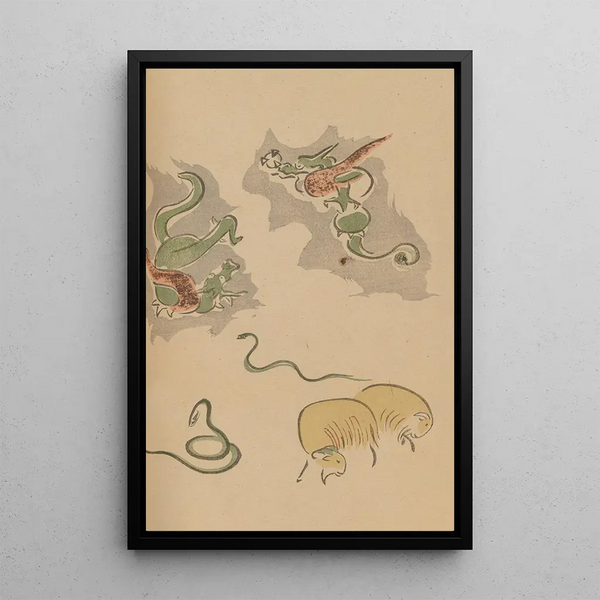 Choju ryakugashiki Pl11 - Masayoshi Kitao — framed artwork on a wall