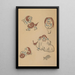 Choju ryakugashiki Pl12 - Masayoshi Kitao — framed artwork on a wall