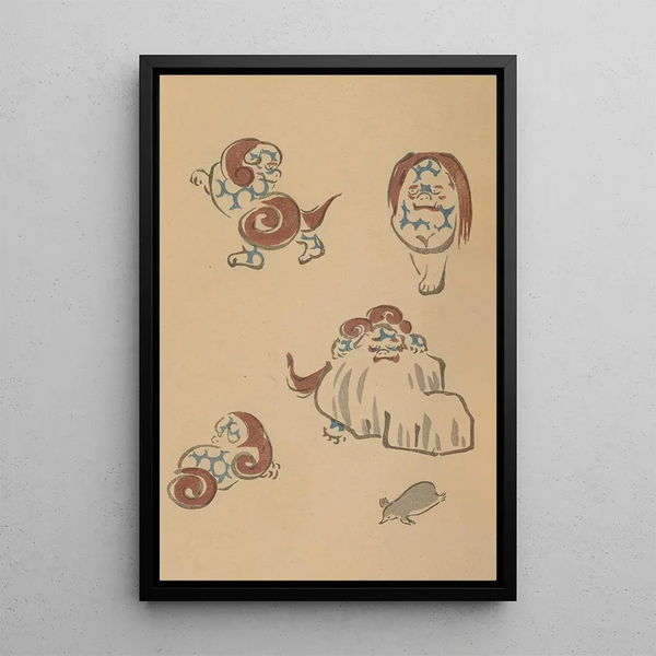 Choju ryakugashiki Pl12 - Masayoshi Kitao — framed artwork on a wall