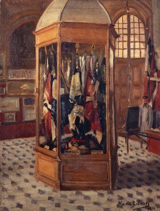 Massia Bibikoff - Vitrine de drapeaux au muse de la Guerre aux Invalides.webp
