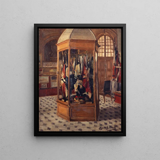 Massia Bibikoff - Vitrine de drapeaux au muse de la Guerre aux Invalides.webp