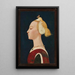 Portrait of a Woman - Master of the Nativity of Castello — framed artwork on a wall