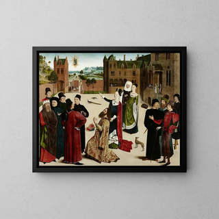The Prophecy of the Tiburtine Sibyl - Master of the Tiburtine Sibyl — framed artwork on a wall