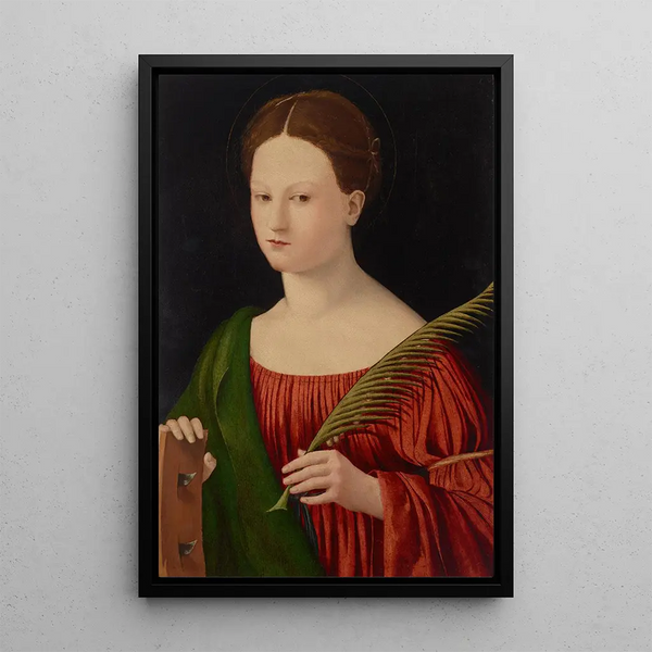 Saint Catherine of Alexandria - Master of the Twelve Apostles — framed artwork on a wall