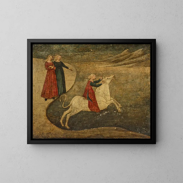 The Rape of Europa - Master of 1441 — framed artwork on a wall