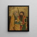 Saint Pierre and another saint in a rocky landscape - Master of 1458 — framed artwork on a wall