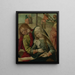 The Virgin and Saint John weeping over the body of Christ, fragment of a Lamentation of Christ - Master of Delft — framed artwork on a wall