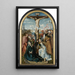 La Crucifixion du Christ - Maître de Francfort — framed artwork on a wall