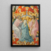 The Coronation of the Virgin with the Trinity - Master of Rubielos de Mora — framed artwork on a wall
