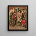 Saint Barthélemy Exorcising - Master of Saint Barthélemy — framed artwork on a wall