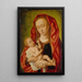 Virgin and Child with a Dragonfly - Master of Saint Gilles — framed artwork on a wall