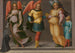 Archangels Gabriel, Michael, and Raphael with Tobiah and a donor - Master of Serumido — artwork view