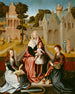 The Virgin in Majesty with Saint Catherine and Saint Mary Magdalene - Master of Saint Séverin — artwork view
