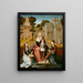 The Virgin in Majesty with Saint Catherine and Saint Mary Magdalene - Master of Saint Séverin — framed artwork on a wall