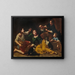 Children playing with cats and a mouse - Maître des Armenti — framed artwork on a wall
