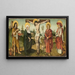 The Crucifixion with Saint John the Baptist and Saint Jerome - Master of the Breidenbach Epitaph — framed artwork on a wall