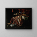 Still life with musical instruments - Master of the Carpets — framed artwork on a wall