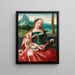 The Virgin and Child in a landscape - Master of the Half-Lengths of Women — framed artwork on a wall